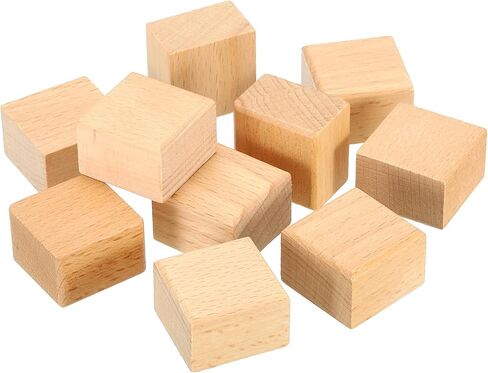 patikil 30x30mm الخشب المطاط ختم يتصاعد، 20 حزمة ختم مطاطي خشبي مقبض كتل خشبية صلبة لصنع الطوابع DIY صياغة نمط 1، البني in Kuwait