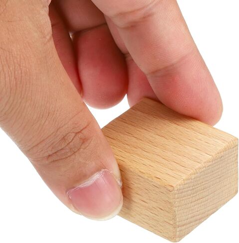 patikil 30x30mm الخشب المطاط ختم يتصاعد، 20 حزمة ختم مطاطي خشبي مقبض كتل خشبية صلبة لصنع الطوابع DIY صياغة نمط 1، البني in Kuwait