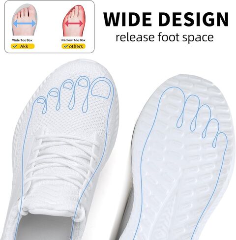 Mens Wide Sneakers Walking Shoes - Wide Slip on Tennis Shoes,Lightweight Breathable Comfortable Running Shoes for Athletic Workout Gym Jogging and Casual Wear Wide Width in Saudi Arabia