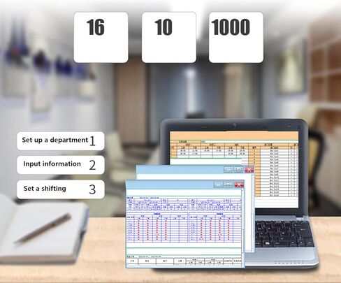 Attendance Machine, Fingerprint Time Clocks for Employees Small Business with Finger Scan,Password, Auto Calculate Working Hours (US Plug) in Saudi Arabia