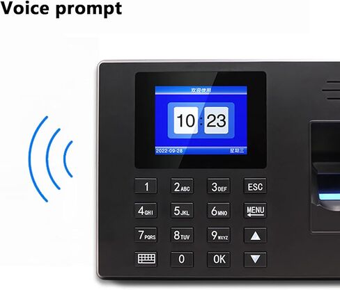 Attendance Machine, Fingerprint Time Clocks for Employees Small Business with Finger Scan,Password, Auto Calculate Working Hours (US Plug) in Saudi Arabia