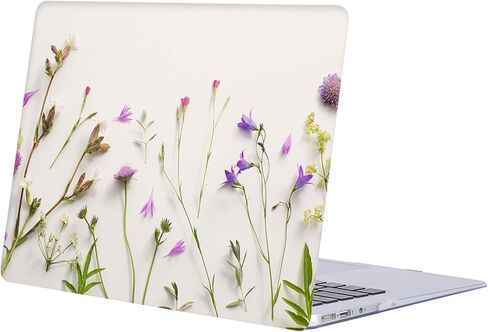 حافظة صلبة للكمبيوتر المحمول BuNiq متوافقة مع حافظة ماك بوك برو 15 بوصة 2015 2014 2013 2012 موديل A1398 مع شاشة ريتينا، غطاء حافظة صلب من البلاستيك غير اللامع وغطاء لوحة المفاتيح، زهرة in Kuwait