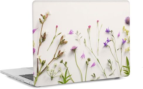 حافظة صلبة للكمبيوتر المحمول BuNiq متوافقة مع حافظة ماك بوك برو 15 بوصة 2015 2014 2013 2012 موديل A1398 مع شاشة ريتينا، غطاء حافظة صلب من البلاستيك غير اللامع وغطاء لوحة المفاتيح، زهرة in Kuwait