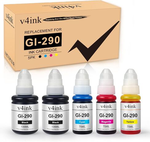 v4ink Remanufactured T902XL Ink Pack Replacement for Epson 902XL T902XL (4-Pack, K/C/M/Y) Work with Epson Workforce Pro WF-C5210, WF-C5290, WF-C5710, WF-C5790 Printers in Kuwait