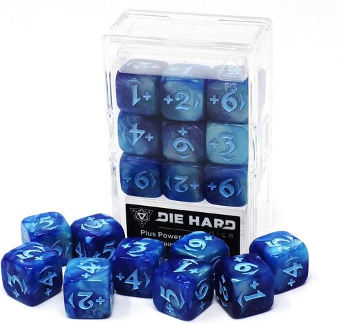 Die Hard Dice MTG Spin Down Counters - Power/Toughness Dice Set: 30 Piece Plus & Minus Variety Pack - Pearl White in Kuwait