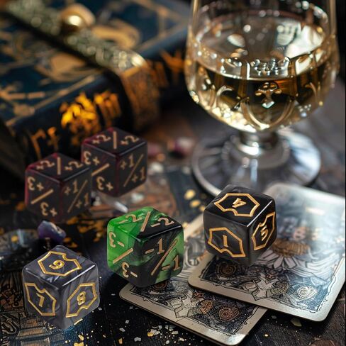 48 Pieces Magic The Gathering MTG Counter Loyalty Dice Life Counter Tokens Dice Buff Tokens Compatible with Magic Card Game Accessories CCG Creature Stats (Classic, 48) in Saudi Arabia