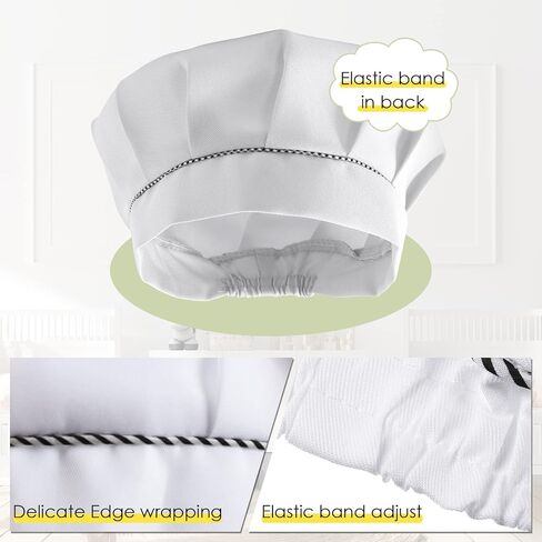 Handepo 28 Pcs Kid Apron and Chef Hat Set Adjustable Bib Apron with Pockets for Kids Cooking Baking Painting Crafting in Saudi Arabia