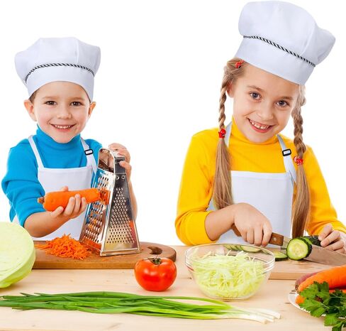 Handepo 28 Pcs Kid Apron and Chef Hat Set Adjustable Bib Apron with Pockets for Kids Cooking Baking Painting Crafting in Saudi Arabia