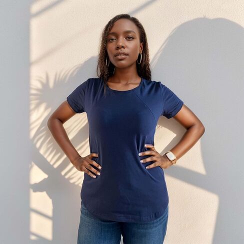 Premium Cotton Nursing Top for Breastfeeding - Comfortable, Stylish T-Shirt with Hidden Zippers in Saudi Arabia