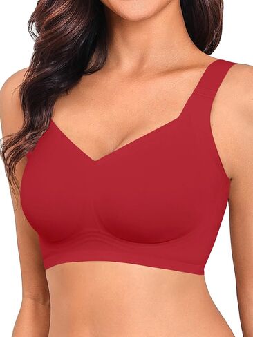 Women Wireless Seamless Bras Full Coverage No Underwire Push Up Bralettes Everyday Bra Comfort Wirefree Padded Bras in Saudi Arabia