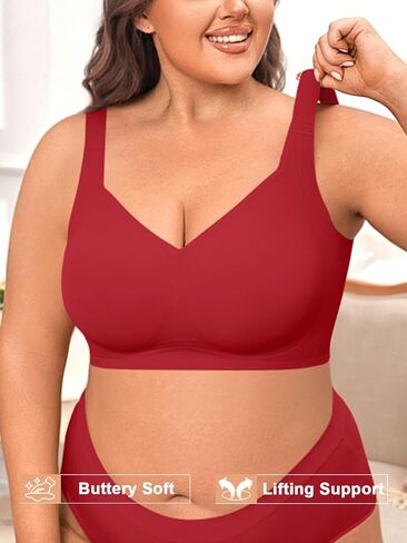 Women Wireless Seamless Bras Full Coverage No Underwire Push Up Bralettes Everyday Bra Comfort Wirefree Padded Bras in Saudi Arabia
