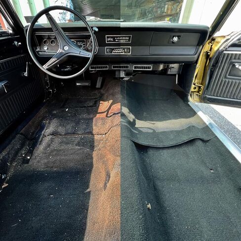 Newark Auto Automotive Cut Pile Plush Carpet, Car Upholstery for Floor Mats, Trunk, Dashboard, Speaker Box, Door Panel, Replacement Carpeting for Vehicle Interior, Truck, 40"W (Black) in Saudi Arabia