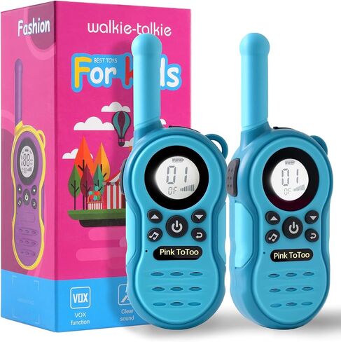 Walkie Talkies for Kids Pink ToToo: 3 Miles Range - Toys for 3-12 Year Old Girls Boys - 22 Channels with Large LCD Display & VOX Function - Outdoor & Hiking & Camping - Purple in Saudi Arabia