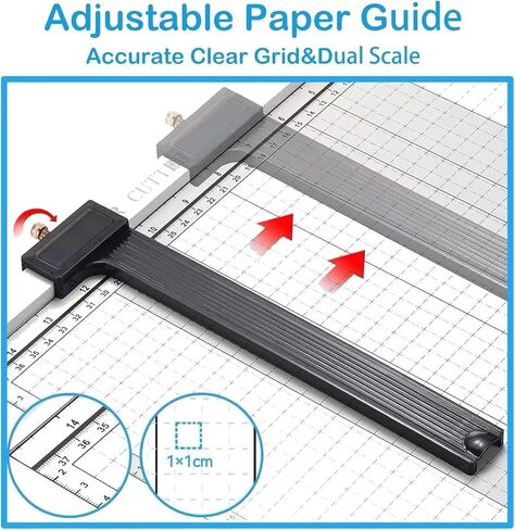 Paper Cutter for Cardstock Heavy Duty 12 inch, 12" Cut Length Guillotine Paper Trimmer for Cardstock Metal Base，for Home Office Classroom School in Saudi Arabia