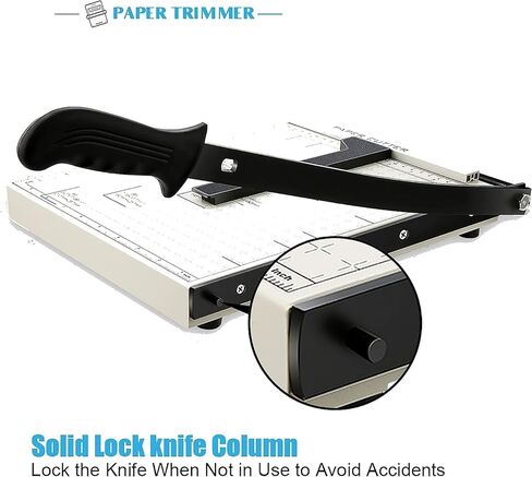 Paper Cutter for Cardstock Heavy Duty 12 inch, 12" Cut Length Guillotine Paper Trimmer for Cardstock Metal Base，for Home Office Classroom School in Saudi Arabia