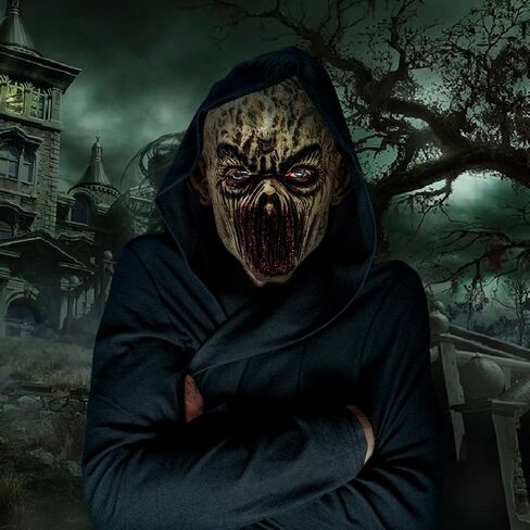 إبداعات Spooktacular قناع زومبي الهالوين، قناع شبح شيطان مخيف، قناع وجه شيطان رعب، قناع وحش لاتكس مخيف للبالغين من الرجال والنساء والأطفال في الهالوين إكسسوار أزياء تنكرية، فستان الحفلات in Saudi Arabia