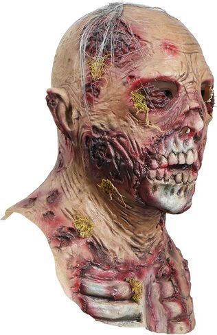 Spooktacular Creations Halloween Scary Walking Dead Zombie Head Mask، الرعب الطحلب قناع الوحش الكيميائي الحيوي، قناع زومبي اللاتكس المخيف للبالغين، أزياء الهالوين التنكرية، ملحقات الحفلات in Saudi Arabia
