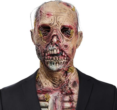 Spooktacular Creations Halloween Scary Walking Dead Zombie Head Mask، الرعب الطحلب قناع الوحش الكيميائي الحيوي، قناع زومبي اللاتكس المخيف للبالغين، أزياء الهالوين التنكرية، ملحقات الحفلات in Saudi Arabia