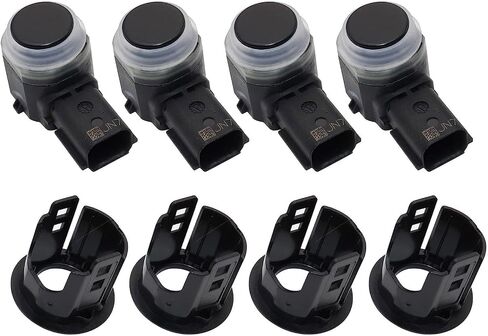 FZJDSD 4pcs Parking Reverse Aid Sensor & Retainer Bracket Compatible with Ford F-150 F-250 F-350 F-450 F-550 2016 2017 2018# HC3Z-15K859-A HC3Z15K859A FL3Z-15K859-B FL3Z15K859B HC3T-15K859-EA in Saudi Arabia