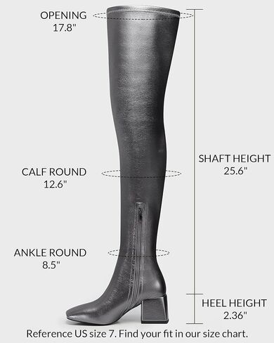MUCCCUTE Thigh High Boots for Women Over the Knee Square Toe GoGo Boot Fashion Chunky Block Heel Sexy Stretch Long Boots with Zipper in Saudi Arabia