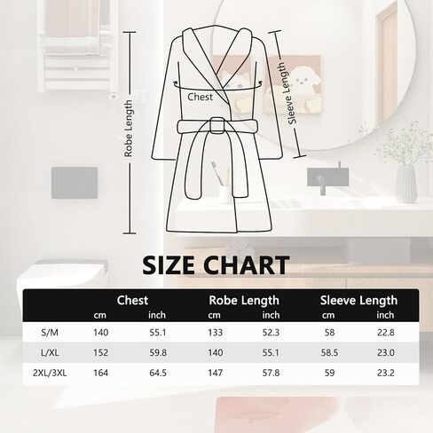Men's Plush Fleece Robe Ultra Soft Fluffy Full Length Bathrobe Shawl Collar Winter Warm Spa Robes for Men in Saudi Arabia