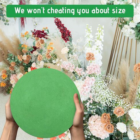 Max Shape 6Pcs Floral Foam Round Blocks, Large Wet and Dry Green Foam for Artificial and Fresh Flower Arrangement,Flower Foam Blocks for Wedding Party Decorations (7.8 Inch) in Kuwait