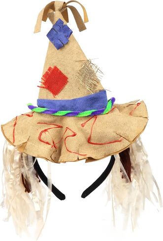 قبعة الفزاعة لزي الهالوين إكسسوار عصابة الرأس (قبعة الفزاعة المرقعة) in Saudi Arabia