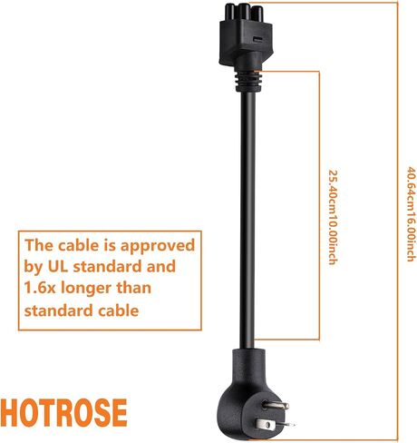 [16.5" Long Cable] NEMA 06-20 Adapter for Tesla Gen 2 Mobile Connector Portable Charger, Connect Tesla Mobile Charger to NEMA 06-20 Plug 240V Outlet 16 Amp Safe Charging in Saudi Arabia