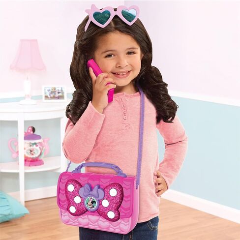 Disney Junior Minnie Mouse Bowfabulous Bag Set, 7-Piece Dress Up and Pretend Play Toy Purse, Kids Toys for Ages 3 Up by Just Play in Saudi Arabia