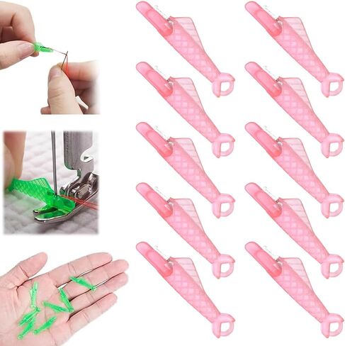 10 Pcs Fish Mouth Sewing Machine Needle Threader,2024 New Upgraded Automatic Sewing Needle Threader,Simple Needle Threader Tool,Quick Sewing Machine Cycle Simple Needle Threader Tool (Green) in Saudi Arabia