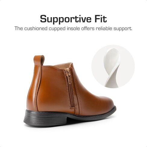 DREAM PAIRS Boys Chelsea Boots Side Zipper Classic Dress Boots for Kids in Kuwait