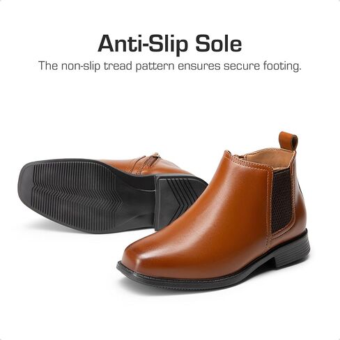 DREAM PAIRS Boys Chelsea Boots Side Zipper Classic Dress Boots for Kids in Kuwait