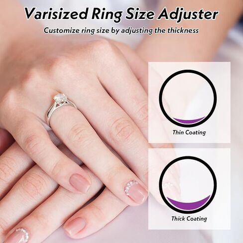 MOODOR 2PCS Ring Size Adjuster Glue, Effective Custom Fit Ring Sizers for Loose Rings Women, More Comfortable Invisible Ring Guards with U V Light Sturdy Ring Resizer Tightener for Any Shape Ring in Saudi Arabia