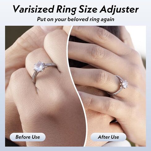 MOODOR 2PCS Ring Size Adjuster Glue, Effective Custom Fit Ring Sizers for Loose Rings Women, More Comfortable Invisible Ring Guards with U V Light Sturdy Ring Resizer Tightener for Any Shape Ring in Saudi Arabia
