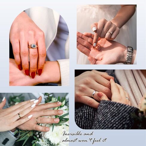 MOODOR 2PCS Ring Size Adjuster Glue, Effective Custom Fit Ring Sizers for Loose Rings Women, More Comfortable Invisible Ring Guards with U V Light Sturdy Ring Resizer Tightener for Any Shape Ring in Saudi Arabia