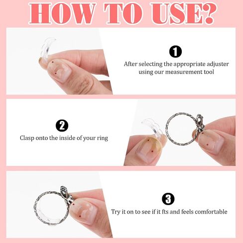 8 Pcs Invisible Ring Size Adjuster for Loose Rings Plastic Ring Sizers for Loose Rings Flexible Ring Guards with Hole Anti-Slip Ring Adjusters for Women Men Ring, 8 Sizes in Saudi Arabia