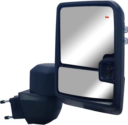 Passenger Right Side Door Towing Mirror Power and Heated with Signal Light and BLIS Black Back Cover For Chevrolet Silverado GMC Sierra 2500 3500HD from 2019 to 2024 in Kuwait