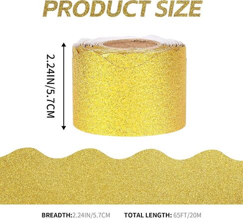 65 Feet Black Bulletin Board Borders Glitter Bulletin Board Trims Shine Scalloped Bulletin Board Borders Self-Adhesive Decorative Borders for School Classroom Decoration in Saudi Arabia