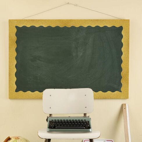 65 Feet Black Bulletin Board Borders Glitter Bulletin Board Trims Shine Scalloped Bulletin Board Borders Self-Adhesive Decorative Borders for School Classroom Decoration in Saudi Arabia
