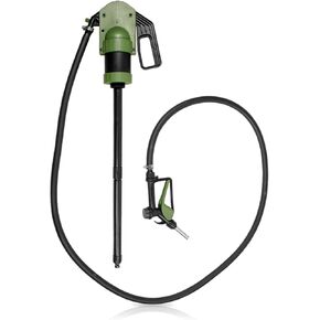 TERA PUMP - Lever-Action Drum Pump for 15-55 Gallon Barrels, Manual Fuel Transfer, Adjustable Suction, 10ft Hose (DEF, Antifreeze, Lubricants, Agricultural Chemicals)