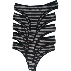 Women's low-waisted cotton shorts, ladies' bikini style underwear.(5Pcs)