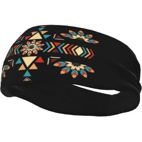 Native American Headbands for Hiking Running Cycling Native Ethnic Headbands Sweatbands Indians Head Bands