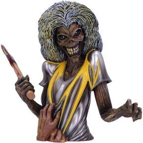Nemesis Now Iron Maiden Piece of Mind Bust Box (Small) 12cm, Resin, Officially Licensed Iron Maiden Merchandise, Piece of Mind Eddie Bust Box, Bust and Storage Box, Cast in Resin, Hand-Painted