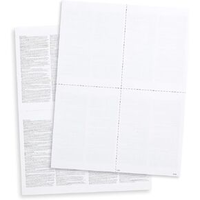 Blank 2024 W2 4-Up (Down), 500-pack, 500 Employee Forms, Designed for QuickBooks and Accounting Software, Ideal for E-Filing, Works with Laser or Inkjet Printers, 500 Four Part Forms
