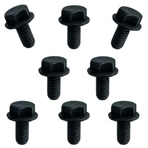 8PCS Top Front Skid Plate Bolts, 12mm Top Flanged Hexagon Screws, Upgraded 2-in-1 Top Bolt and Gasket Metric Flanged Bolts Car Accessories Compatible with T-oyota, Strong Anti-Slip