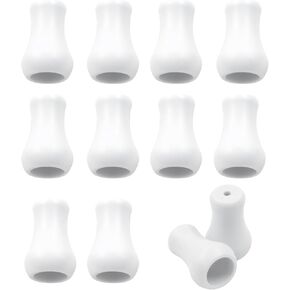 12Pcs White Plastic Pull Cord Tassel, Plastic Drawstring Tassels Window Blind Cord Knobs Drops Pull End for Blinds Pull Cords, Roman Shades Curtain Crafts