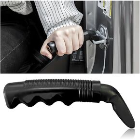 2 PCS Car Door Handle, U-Shaped Vehicle Handle Cane Assist Grab Bar for Seniors & Handicapped, Adjustable Portable Anti-Slip Auto Window Support Grab Band, Car Accessories (Black)