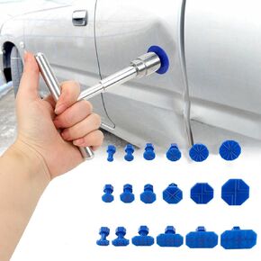 JIANWEI Paintless Dent Repair Kit - 18 Tabs Damage Removal Dent Puller Kit Dent Puller Remover with T bar for Car Dent Repair and Metal Surface(as Shown)