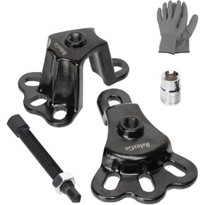 Front Wheel Hub Puller Bearing Removal Tool for 3-3/4 to 4-1/2 Inch IDs, Rear Axle Puller Set for 4-1/2 to 5-1/2 Inch IDs, Flange Type Axle Remover Tool with 5/8 inch x 18 Forcing Bolt
