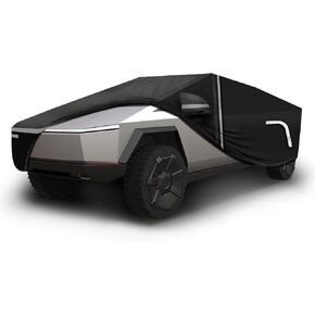 NOVSIGHT Car Cover Custom for Tesla Cybertruck, Waterproof All Weather Full Car Covers with Zipper Door,Heavy Duty Outdoor Indoor Car Cover Rain Sun Snow Dust Protection
